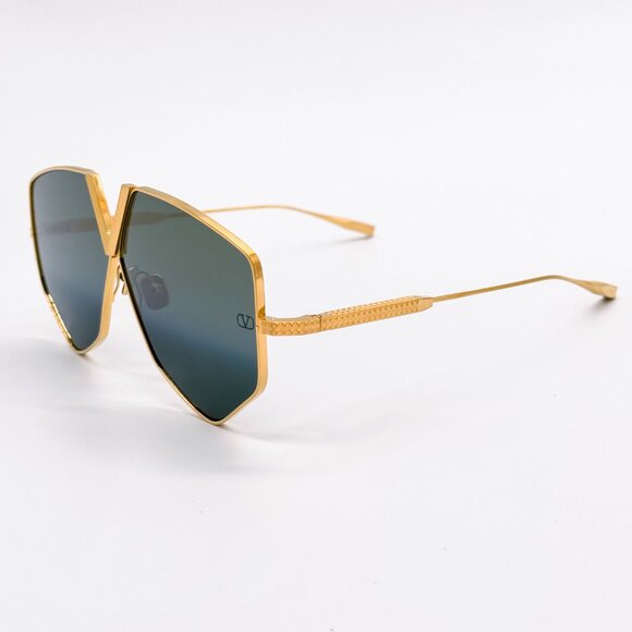 NEW VALENTINO V-HEXAGON VLS-115B WOMEN GREEN TITANIUM SUNGLASSES VALENTINO - Picture 6 of 12